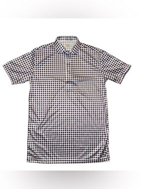 Collars & Co. Men's Navy & White Check Polo Shirt